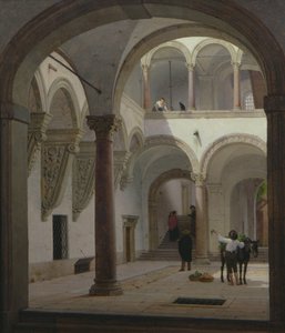 パラッツォファヴァの中庭、ボローニャ、1874