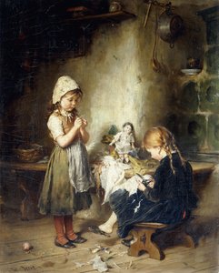 若いお針子 作： Heinrich Hirt