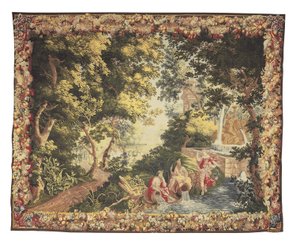 ダイアナとカリストのシリーズからのブリュッセル神話タペストリー、c。 1680年～1710年 作： Heinrich II Reydams