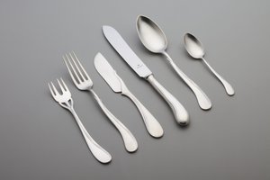 チューリパン "の食器6点：テーブルナイフ1本 作： Heinrich Vogeler