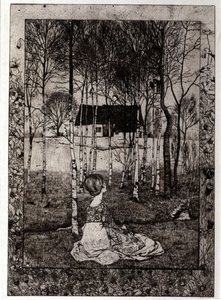 春（エッチング） 作： Heinrich Vogeler