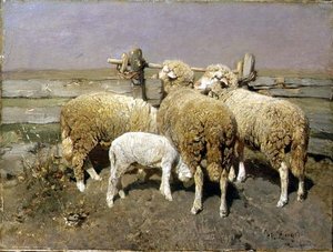 檻の中の羊 作： Heinrich Johann von Zugel