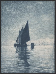 [係留されたヨット］ 作： Heinrich Kuhn