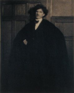 アルフレッド・スティーグリッツ（1864-1946）の肖像（モノクロ写真） 作： Heinrich Kuhn
