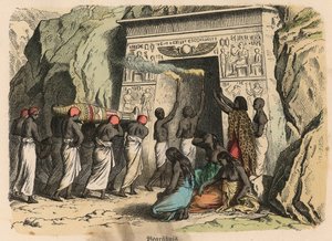 古代エジプト古代エジプト：儀礼的な葬儀儀式 作： Heinrich Leutemann