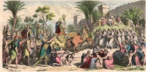 アッシリアの勝利した将軍のレセプション 作： Heinrich Leutemann