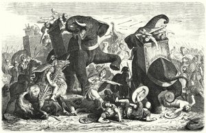 ガザの戦い、紀元前312年（エングレービング 作： Heinrich Leutemann