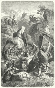 ハンニバルのアルプス越え（紀元前218年）（銅版画 作： Heinrich Leutemann