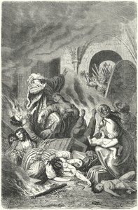 ヨークのユダヤ人虐殺 作： Heinrich Leutemann