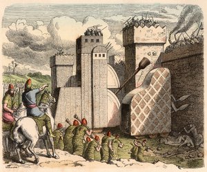 メソポタミア、アッシリア：要塞への挑戦 作： Heinrich Leutemann