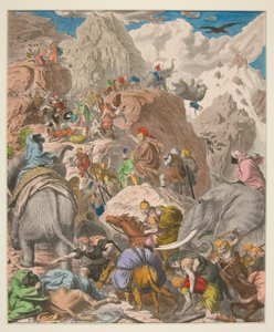 古代の写真 - XIII - カルタゴ人: アルプスを渡るハンニバル 作： Heinrich Leutemann