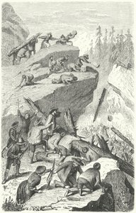 ザクセンアンクルメの戦いでフランス軍と戦うチロルの反乱軍 作： Heinrich Leutemann
