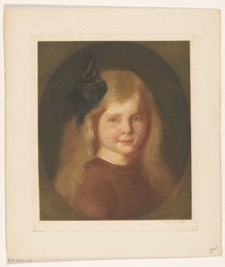 見知らぬ少女の肖像 作： Heinrich M. Krabbé (signed by artist)