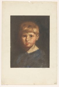 見知らぬ少年の肖像 作： Heinrich M. Krabbé (signed by artist)