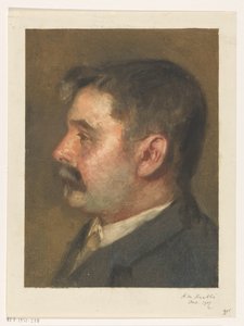見知らぬ男の肖像 作： Heinrich M. Krabbé (signed by artist)