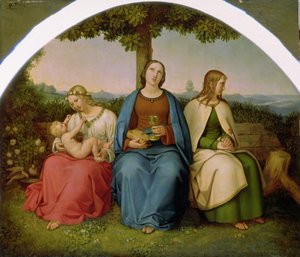 信念、希望と愛、1819年（木に油彩） 作： Heinrich Maria von Hess