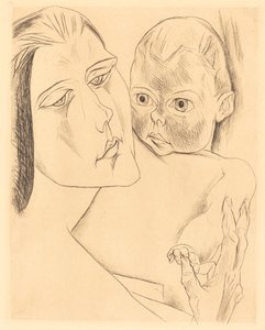 母と子 作： Heinrich Nauen