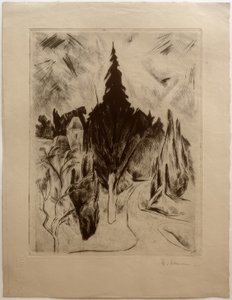 朝の公園 作： Heinrich Nauen