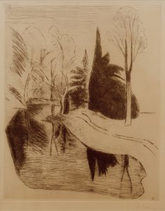 ディルボルンの公園、1914年 作： Heinrich Nauen