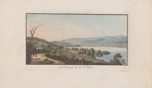 ビーラーゼーのリュッシャーツの眺め Luschertz、Lac de Bienne の近く (オブジェクトのタイトル) スイスの風景（連載タイトル） スイスの視点集（連載タイトル） 作： Heinrich Rieter