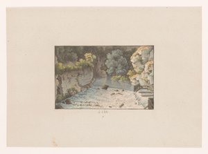 オルベの滝の眺め à Orbe (オブジェクトのタイトル) スイスの景色（シリーズタイトル） Collection de quelques vues dessinées en Suisse d