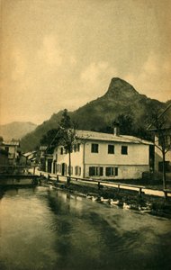 ドイツ、バイエルン州、オーバーアマガウのミルストリームc1922。