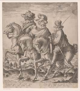 馬に乗ったドイツ人、フランス人、イタリア人 作： Heinrich Ulrich