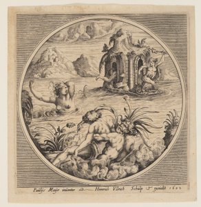 神話に登場する海洋生物の丸文字 作： Heinrich Ulrich