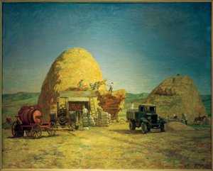 カバルディノ・バルカリアでの収穫 作： Heinrich Vogeler