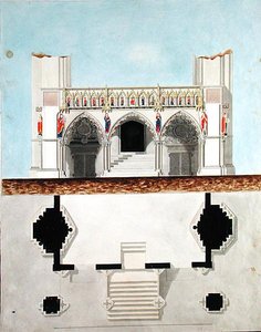 ハンブルク大聖堂の聖歌隊のスクリーン、1805 作： Heinrich Wilhelm Julius Koch