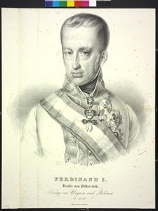 オーストリア皇帝フェルディナント1世 作： Heinrich Wilhelm Schlesinger