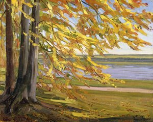 シュタンベルク湖; Starnberger See、1911 作： Heinrich Wilhelm Truebner