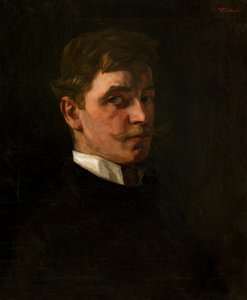 自画像、1876-1877年。 作： Heinrich Wilhelm Trübner
