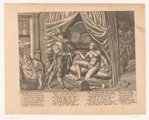 女性を貞操帯に閉じ込める男性の寓話 作： Heinrich Wirich
