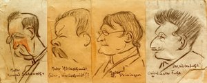 4つのポートレイト 作： Heinrich Zille