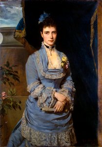 デンマークのダグマー王女マリア・フョードロヴナ大公夫人の肖像」1847-1928年、1874年。 作： Heinrich von Angeli