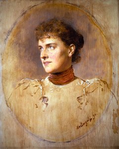 若い女性の肖像 作： Heinrich von Angeli