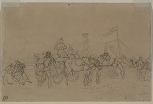 ライン汽船の乗客 (裏面) 作： Heinrich von Mayr