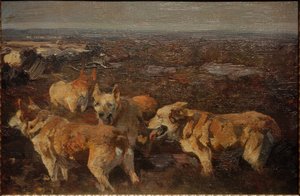 犬 作： Heinrich von Zügel