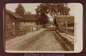 第一次世界大戦：ドイツ軍の侵攻を受けた1914年から1916年のウクライナ。カントリーロード（モノクロ写真 作： Heldenfriedhof Dsessentniki (attr. to)