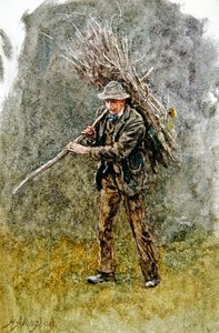 A Bundle of Wood（水彩・紙 作： Helen Allingham