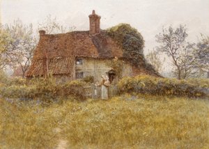 ミドルセックスのピナーのコテージ 作： Helen Allingham