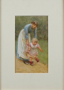 ナースとヘンリー、1884 作： Helen Allingham