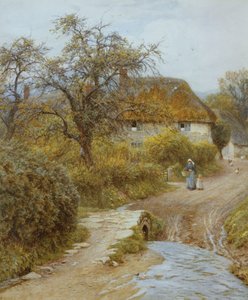 ヒルファーム、シモンズベリー、ドーセット 作： Helen Allingham