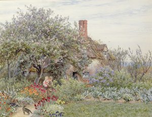 ハンブルドンの近く（紙にトイレ） 作： Helen Allingham