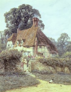 サリー州ウィトリー近郊（水彩・紙 作： Helen Allingham