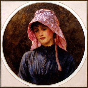 少女の肖像（水彩・紙