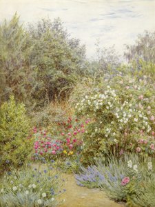 ガートルード・ジキルの庭のバラ、サリー（水彩・紙） 作： Helen Allingham