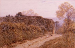 The Old barn, Beaminster, Dorset 作： Helen Allingham