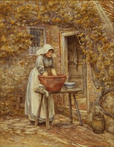 洗濯日、 作： Helen Allingham